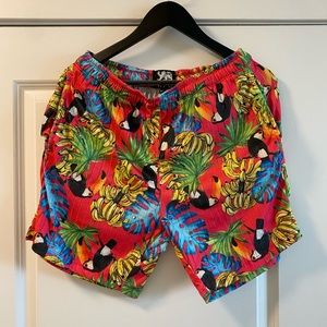 Colorful tropical shorts